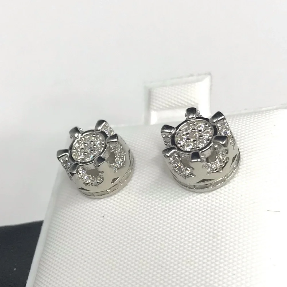925 Sterling Silver 1.00CTW MOISSANITE Screw Back Stud Earrings